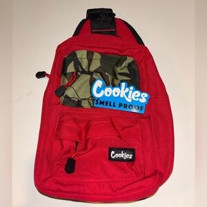 Cookies Rack Pack Shoulder Sling Smell Proof Bag Red and Camouflage